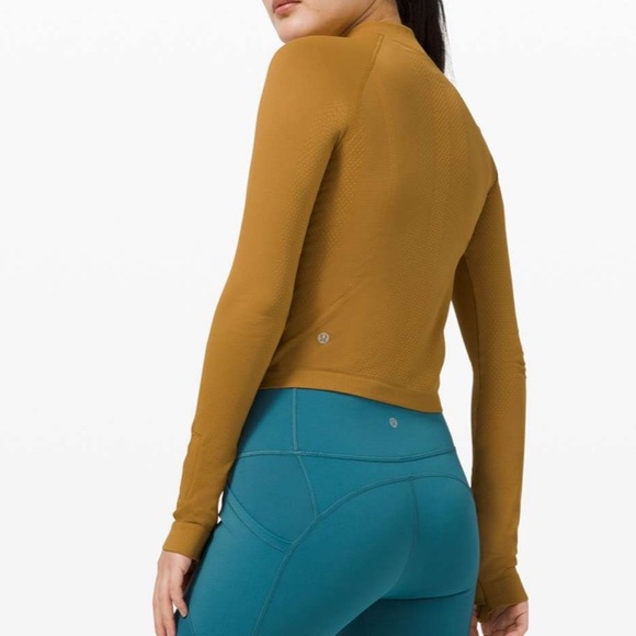 Lululemon Swiftly Tech 1/2 Zip 2.0 *Cool - Spiced Bronze / Tuscan Gold - Picture 2 of 6
